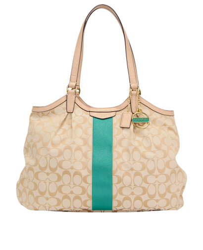 Devin Tote, &pound;250, Handbags, Beige, Canvas, Front view